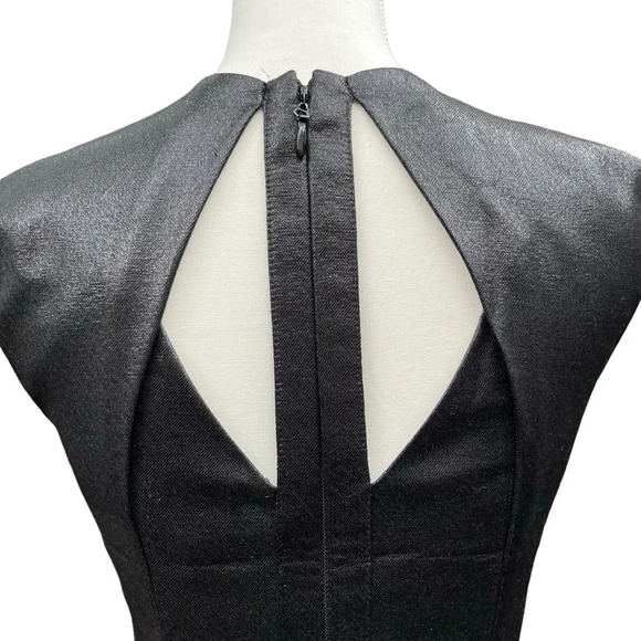 Halston Heritage NWT Black Metallic Adrian Fit and Flare Mini Dress Size 0 - Picture 9 of 16